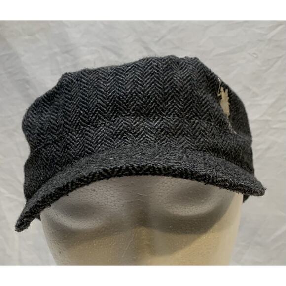 Women Polo Hat Men Authentic Goods U.S. Assn. Gray Tweed Breton Superior Quality - Picture 2 of 9